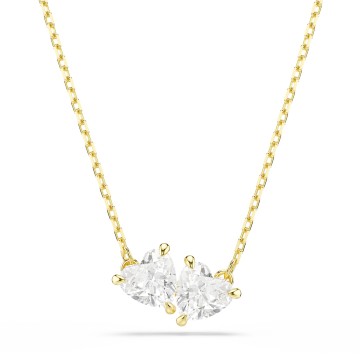 Swarovski Gold-Tone Mesmera Twin Hearts Pendant 5733475