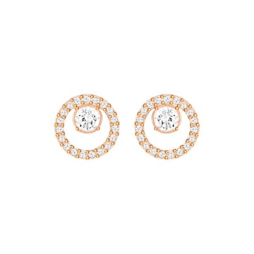 Swarovski Creativity Rose Gold Plated Circle Stud Earrings 5199827