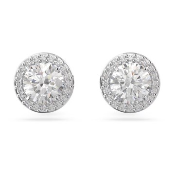 Swarovski Constella Silver Round Pavé Stud Earrings 5636269