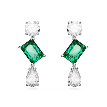 Swarovski Mix Cut Green Mesmera Drop Earrings 5665878
