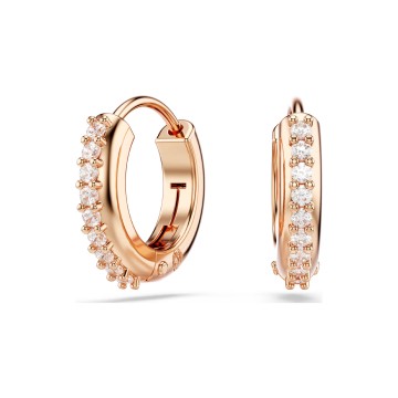 Swarovski Matrix Rose Gold-Tone Plated Hoop Earrings 5690669
