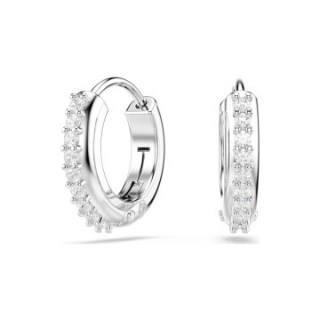 Swarovski Rhodium Plated Hoop Earrings 5690670