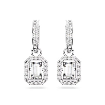 Swarovski Una White Rhodium Plated Drop Ladies Earrings 5638495