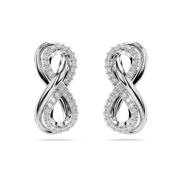 Swarovski Hyperbola Rhodium Plated Infinity Stud Earrings 5687269