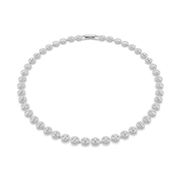 Swarovski Una Angelic White Crystal Rhodium Plated Necklace 5117703