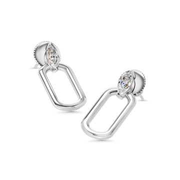 CARAT* Tori White Gold Plated Silver Marquise Earrings CE925W-TORI