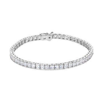 CARAT* Kayla White Gold Plated Cubic Zirconia Bracelet CB925W-KAYL-W2-L