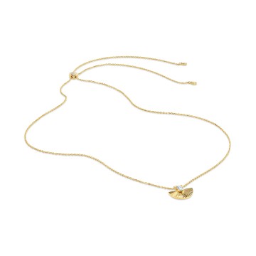 CARAT* Celene Pear Cut Cubic Zirconia Gold Vermeil Fan Necklace CN925Y-CELE