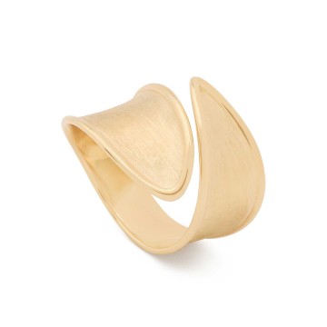 Marco Bicego Lunaria Twist 18ct Yellow Gold Open Band Ring AB661 Y 02 - Larger Width