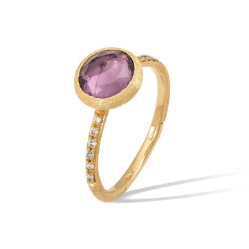 Marco Bicego Jaipur Colour 18ct Yellow Gold Amethyst Ring AB632-B AT01 Y 02