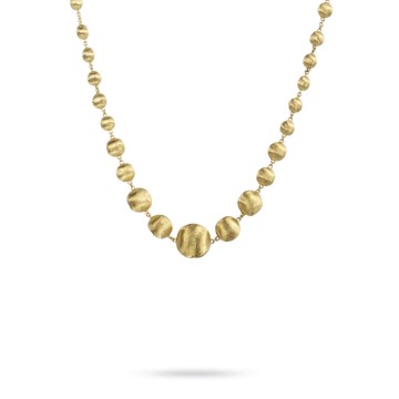Marco Bicego Africa 18ct Yellow Gold Engraved Necklet CB1416 E