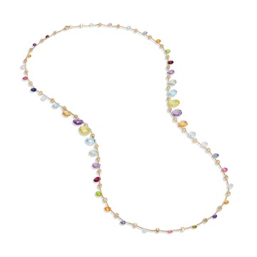Marco Bicego Paradise 18ct Yellow Gold Mix Stone Necklace CB1871-MIX01 Y