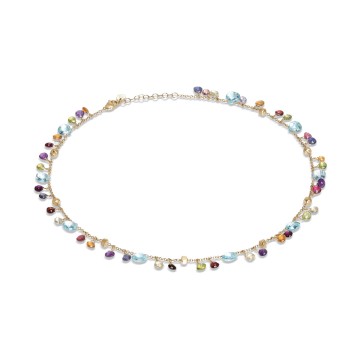 Marco Bicego Paradise Charms Multi 18ct Yellow Gold Gemstone Necklace 42cm CB2584-E MIX01T Y 02
