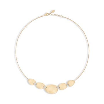 Marco Bicego Lunaria 18ct Yellow Gold Diamond Accent Necklace CB2901 B YW Q6