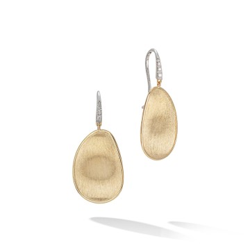 Marco Bicego Lunaria 18ct Yellow Gold Diamond Drop Earrings OB1343-A B1 YW Q6