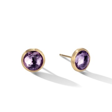 Marco Bicego Jaipur Colour 18ct Yellow Gold Yellow Gold Amethyst Stud Earrings OB957 AL01 Y 02