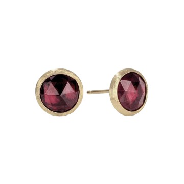 Marco Bicego Jaipur 18ct Yellow Gold Red Garnet Earrings OB957 RG01 Y 02