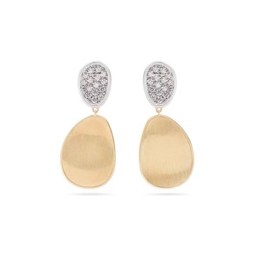 Marco Bicego Lunaria 18ct Yellow Gold Diamond Earrings OB1432 B YW Q6