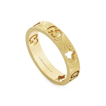 Gucci Icon 18ct Yellow Gold Star Ring YBC727729002