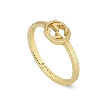 Gucci Interlocking 18ct Yellow Gold Ring YBC679115002