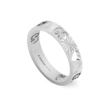 Gucci Icon 18ct White Gold Heart Ring YBC729458002