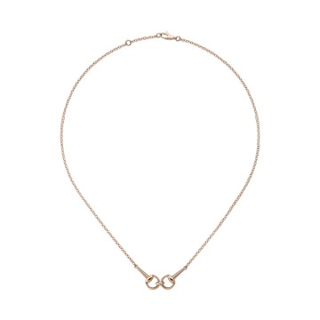 Gucci Horsebit Rose Gold & Diamond Ladies Necklace YBB796833001