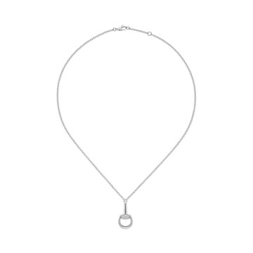 Gucci Horsebit White Gold Diamond Necklace YBB832321001
