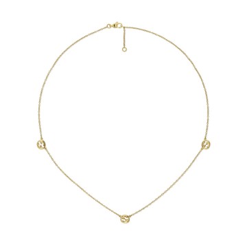 Gucci 18ct Yellow Gold Interlocking Necklet YBB 874195 001