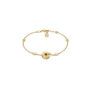 Gucci Icon 18ct Yellow Gold Star Bracelet YBA729370002 - Size M