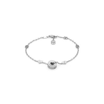 Gucci Icon 18ct White Gold Heart Bracelet YBA729383003 - Size M