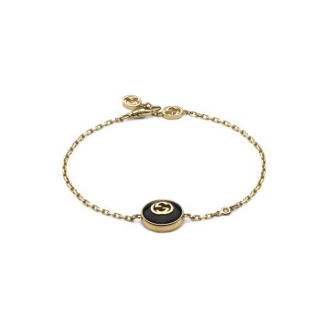 Gucci Interlocking 18ct Gold Bracelet YBA786556001 - Size Medium