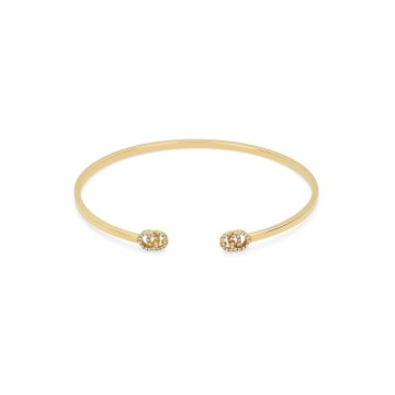 Gucci GG Running Diamond Cuff Bangle YBA481662001
