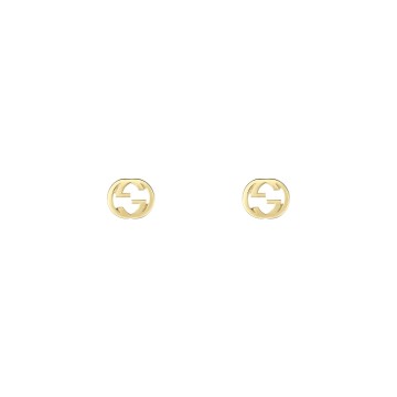 Gucci Interlocking Yellow Gold Earrings YBD748543003