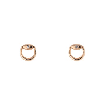 Gucci Horsebit Rose Gold & Diamond Ladies Earrings YBD796166001