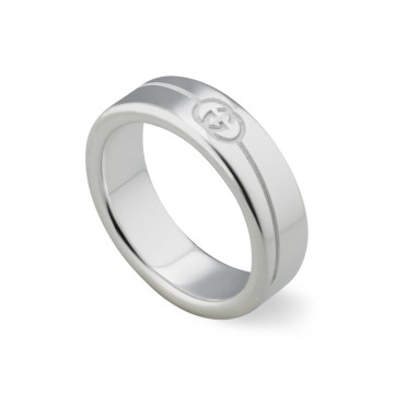 Gucci Tag Silver 6mm Ring YBC774052002
