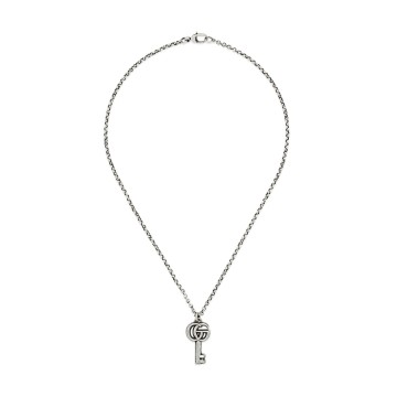 Gucci GG Marmont Key Sterling Silver Necklace YBB627757002