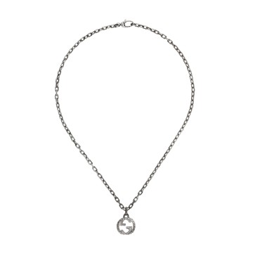 Gucci Interlocking 45cm Sterling Silver Necklace YBB455307002