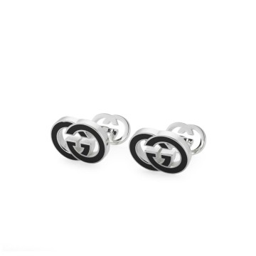 Gucci Interlocking G Black Cufflinks YBE815048001