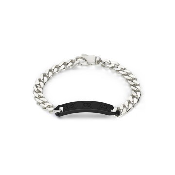 Gucci Tag Sterling Silver Chain Bracelet YBA797167001 - Size XL 