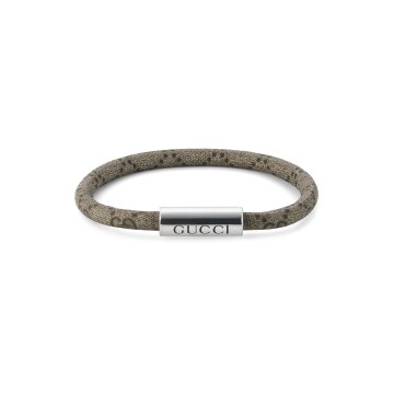 Gucci Trademark Supreme Leather Bracelet YBA797156001 - Size XL