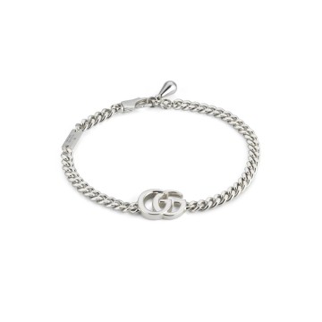 Gucci GG Marmont Silver Bracelet YBA814917001 - Size L
