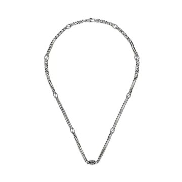 Gucci Interlocking Aria Silver Unisex Necklace YBB678661002