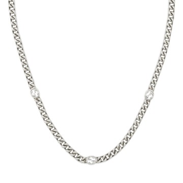 Gucci Interlocking Silver Necklet YBB843630001