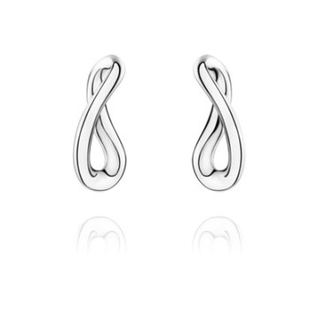 Georg Jensen Infinity Sterling Silver Earrings 3539284