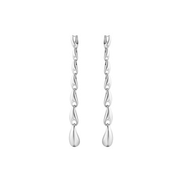 Georg Jensen REFLECT Silver Extra Long Drop Earrings 20001302