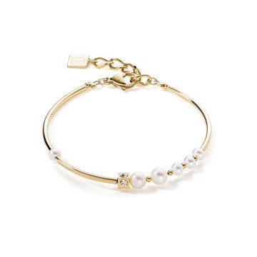 Coeur De Lion Yellow Gold Tone Pearl Gradient Bracelet 1102/30-1416