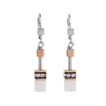 Coeur De Lion Geocube Neutral Cyrstal Drop Earrings 4016/20-1400