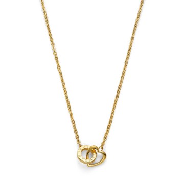 Olivia Burton Classic Kindred Interlink Heart Gold Plated Necklace 24100550