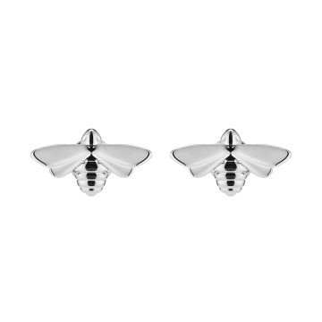Olivia Burton Signature Honey Bee Silver Tone Stud Earrings 24100478