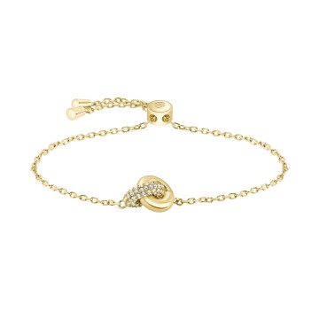 BOSS Live Precious Gold Plated Stainless Steel Linked Circle Ladies Bracelet 1580757